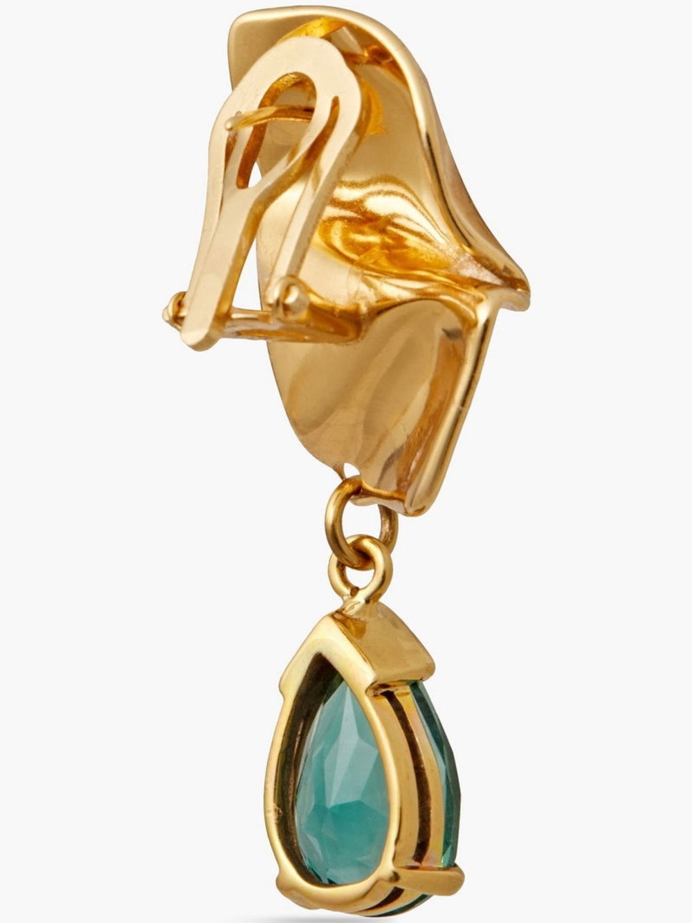 Cornelia Webb 24-Karat Gold-Plated Quartz Asymmetric Pear Drop Earrings - Picture 4 of 9